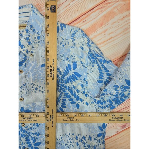 Tommy Bahama Blue Floral Long Sleeve Shirt Mens Large - Picture 7 of 7